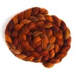 Burnt Orange Dazzle - Mixed BFL Wool Roving