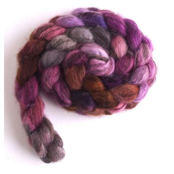 Violet Penumbra on Mixed BFL Wool Roving