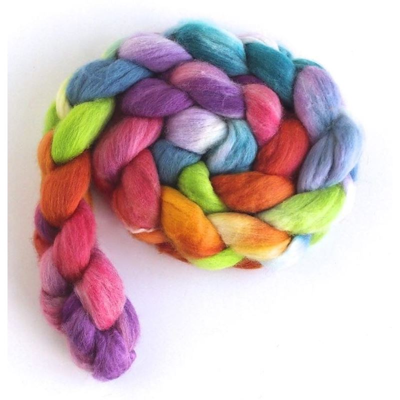 Sunlight Ahead on Rambouillet Wool Hand Spinner's Roving - Hand Painted ...